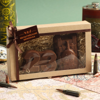 Шоколадные фигурки, 2 в 1 &laquo;23 февраля + Танк&raquo;, 160 г