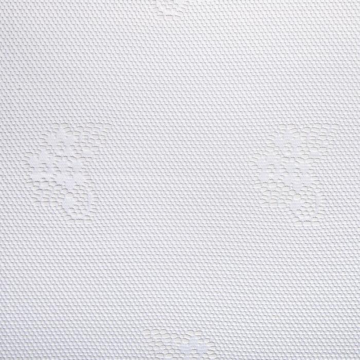 Тюль на кухню без шторной ленты, 180х165 см, цвет белый, 100% полиэстер