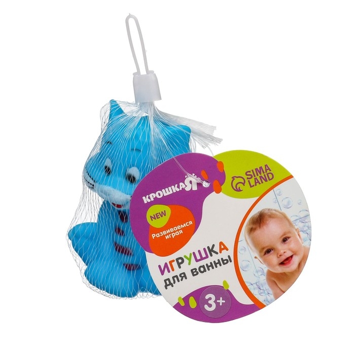 Резиновая игрушка для ванны &laquo;Котик&raquo;, с пищалкой, 1 шт, цвет МИКС, Крошка Я