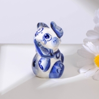 Сувенир &laquo;Слон&raquo;, средний, 7 см, гжель