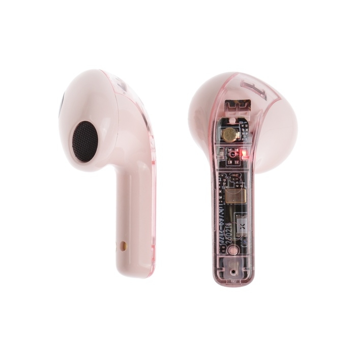 Наушники беспроводные R20, TWS, вкладыши, BT 5.3 , 30/200 мАч, шумоподавление, розовые Наушники беспроводные R20, TWS, вкладыши, BT 5.3 , 30/200 мАч, шумоподавление, розовые