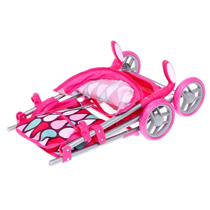 Коляска для кукол летняя, с крышей, ручка регулируется, металл