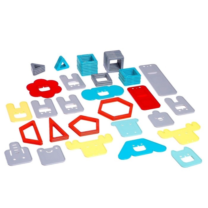 Конструктор магнитный &laquo;Цветные магниты&raquo;, 60 деталей