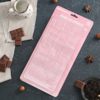 Форма для конфет и шоколада KONFINETTA &laquo;Пористый шоколад&raquo;, 33&times;16,5&times;2,5 см, 18 ячеек 3&times;3&times;1 см, цвет прозрачный