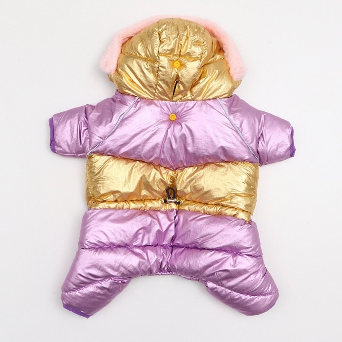 Комбинезон Комбинезон "Блик" с утяжкой, размер 14 (ДС 32 см, ОГ 42 см, ОШ 31 см), золото-лавандовый