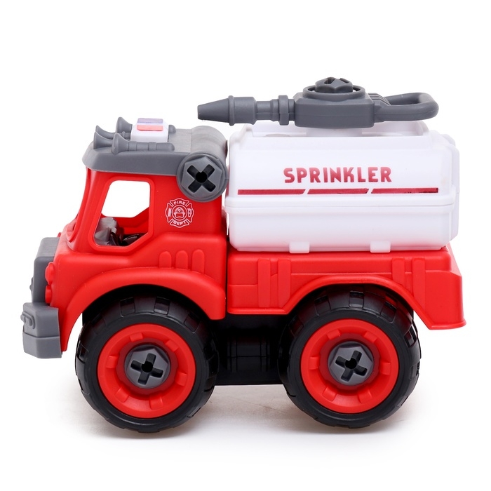 Конструктор винтовой &laquo;Пожарная машина&raquo;, с отвёрткой, 29 деталей