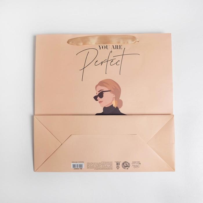 Пакет подарочный ламинированный квадратный, упаковка, «You are perfect», 30 х 30 х 12 см Пакет подарочный ламинированный квадратный, упаковка, «You are perfect», 30 х 30 х 12 см