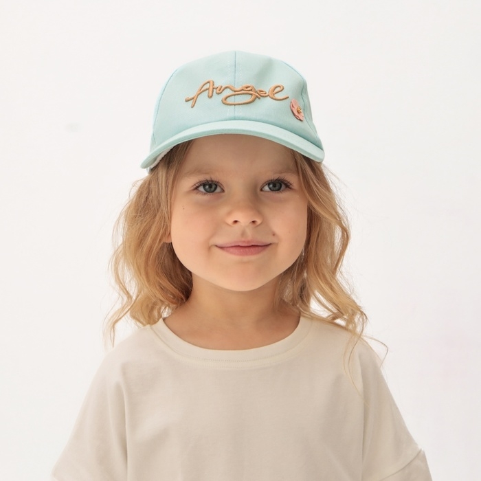 Бейсболка для девочек MINAKU,цв.голубой,р-р 52 см