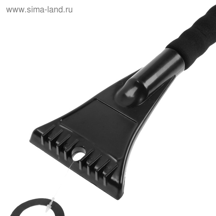 Щетка сметка, со скребком, мягкая ручка, распушенная щетина, AVS WB-6312, 73 cм