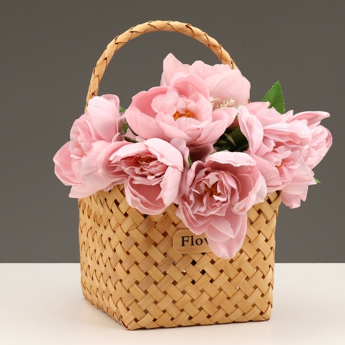 Набор корзин плетеных, секвойя, 18х18х15/29,5 см, 15х15х12/27,5 см, 2 шт., натуральный