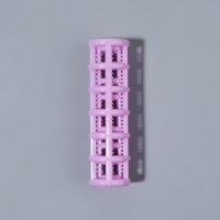 Бигуди с фиксатором, d = 1 см, 5,5 см, 6 шт, цвет фиолетовый