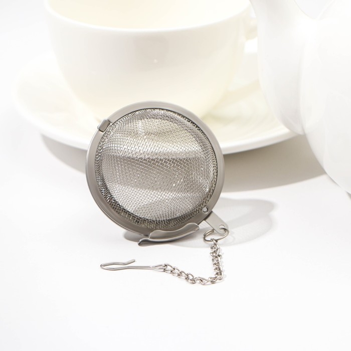 Ситечко для чая Доляна &laquo;Классика&raquo;, d=5 см, цвет серебристый
