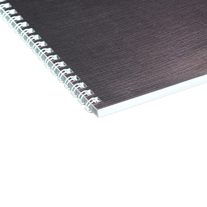 Тетрадь 48 листов в клетку на гребне Тетрадь 48 листов в клетку на гребне "Коричневая. METALLIC", обложка бумвинил