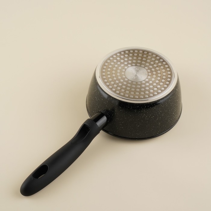 Ковш алюминиевый с антипригарным покрытием SL Home, d=16 см, h=7,4 см, индукция, цвет чёрный Ковш алюминиевый с антипригарным покрытием SL Home, d=16 см, h=7,4 см, индукция, цвет чёрный