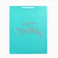 Пакет ламинированный вертикальный «С Днём рождения», глиттер, L 40 х 31 х 11.5 см Пакет ламинированный вертикальный «С Днём рождения», глиттер, L 40 х 31 х 11.5 см