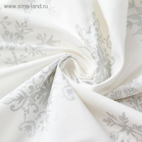 Скатерть "Этель" Серебряные снежинки 149х250+/- 3см, 100% хлопок, 190 г/м2