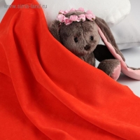 Отрез трикотажный для рукоделия, велюр, цвет красный, 45 &times; 50 см