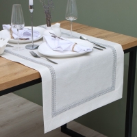 Дорожка Этель со стразами, 118 х 60 ±5 см, цвет молочный, п/э Дорожка Этель со стразами, 118 х 60 ±5 см, цвет молочный, п/э