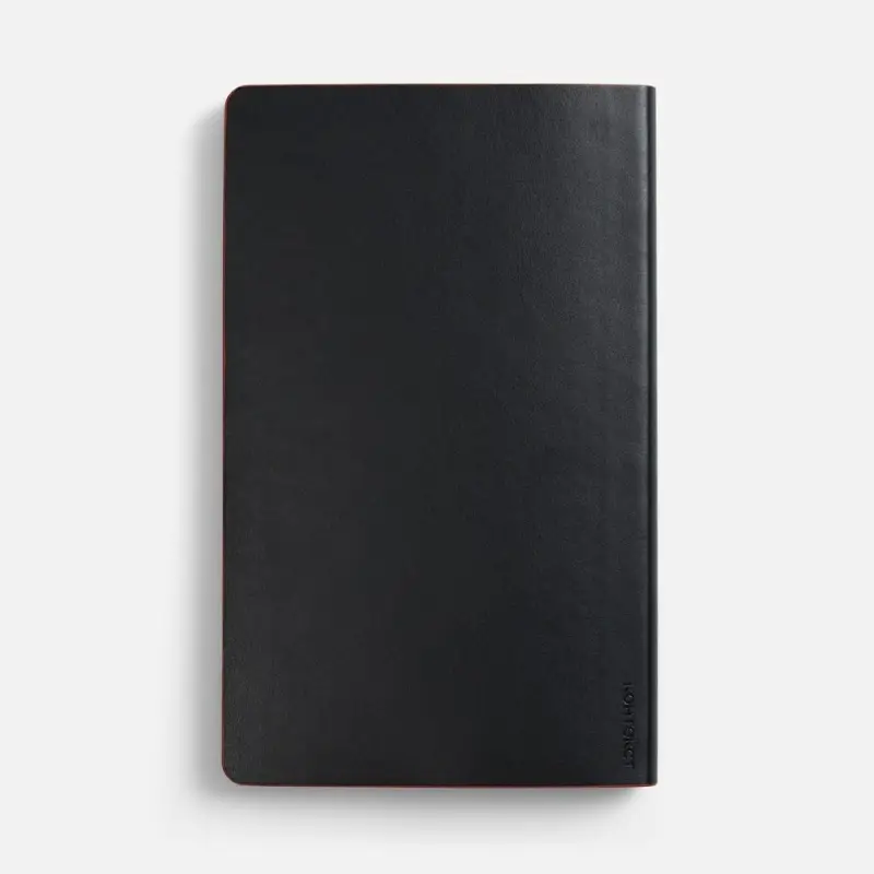 Ежедневник Trait, недатированный, черный с красным