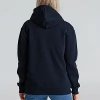 Толстовка на молнии с капюшоном Unit Siverga Heavy темно-синяя, размер XS