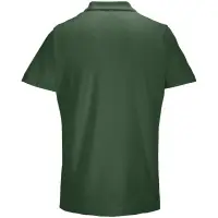 Рубашка поло унисекс Pulse, темно-зеленая, размер 3XL