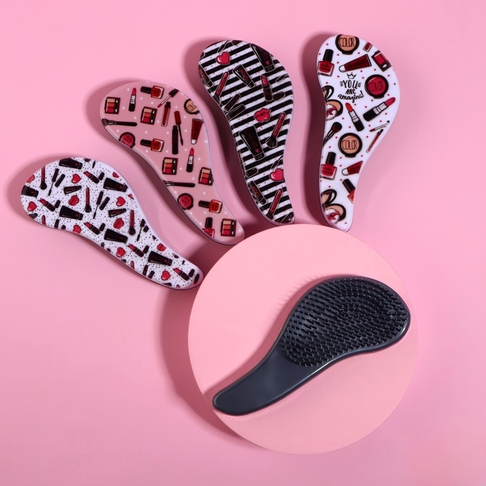 Расчёска массажная, 5,5 &times; 14,5 см, PVC коробка, рисунок МИКС