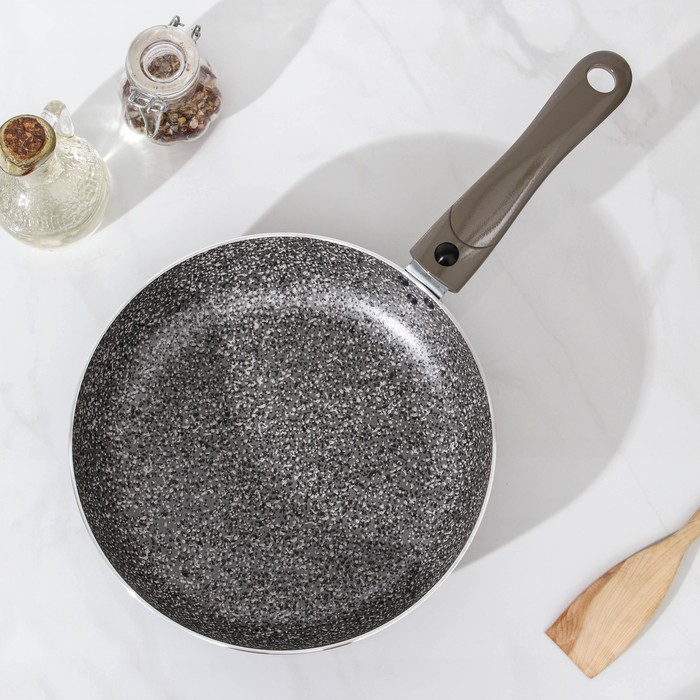 Сковорода Onyx, d=24 см, съёмная ручка, стеклянная крышка, антипригарное покрытие, цвет серый Сковорода Onyx, d=24 см, съёмная ручка, стеклянная крышка, антипригарное покрытие, цвет серый