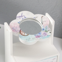 Шкатулка дерево 1 ящик с зеркалом "Тележка лаванды" 11х7,5х14,8 см Шкатулка дерево 1 ящик с зеркалом "Тележка лаванды" 11х7,5х14,8 см