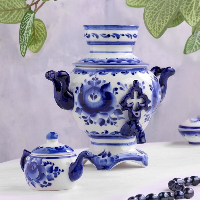 Сувенир «Самовар», 23 см, гжель Сувенир «Самовар», 23 см, гжель