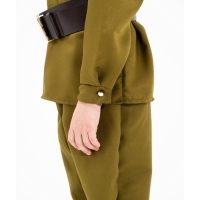 Маскарадный костюм военного для мальчика с пилоткой,ремень,габардин,п/э, 30, рост 110-116 Маскарадный костюм военного для мальчика с пилоткой,ремень,габардин,п/э, 30, рост 110-116