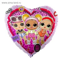 Шар фольгированный 18" &laquo;Сердце&raquo; ЛОЛ