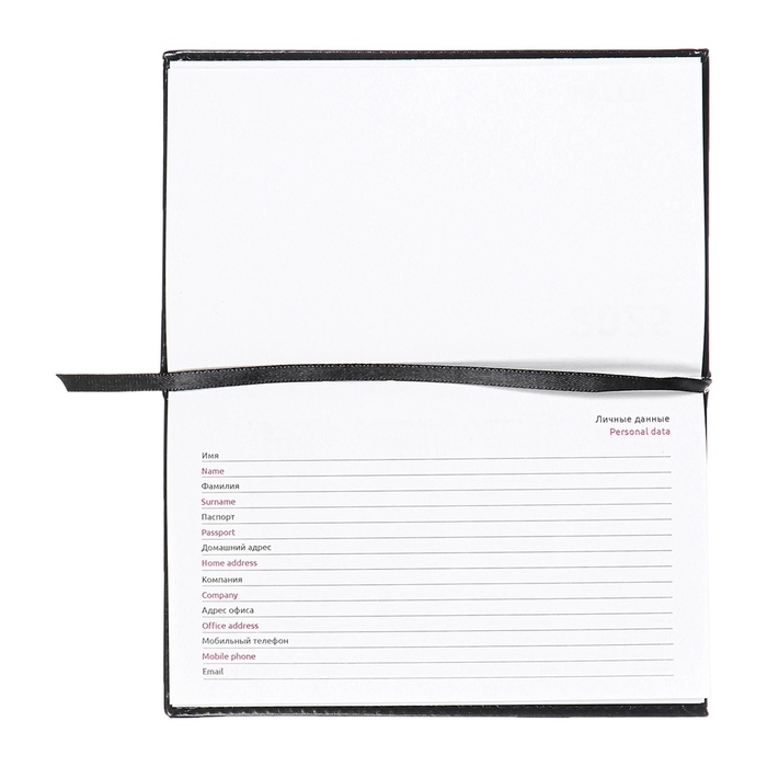 Планинг карманный датированный 2025, 155 х 95мм 64 листа, deVENTE.Matrix, твердая обложка кожзам с поролоном, тиснение, блок 70, черный