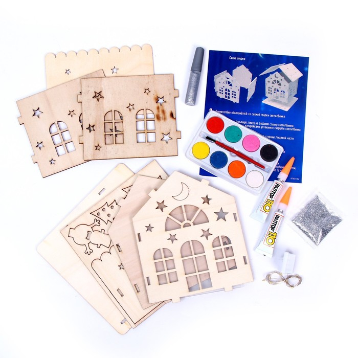 Набор для творчества &laquo;Новогодний ночник из дерева&raquo;