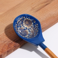 Ложка полубаская с росписью, золото 19&times;6 см, микс