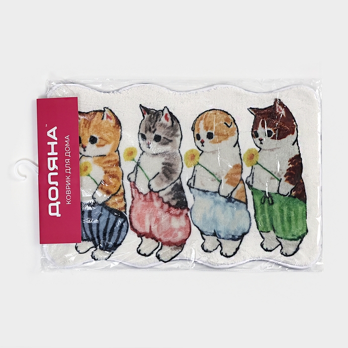 Коврик для дома Доляна «Котята», для детей, 39,5×60,5 см Коврик для дома Доляна «Котята», для детей, 39,5×60,5 см