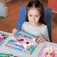 Набор спиральных раскрасок, 3 шт. по 20 стр., Аниме Набор спиральных раскрасок, 3 шт. по 20 стр., Аниме