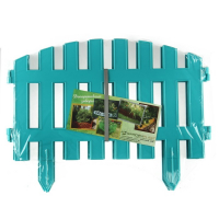 Ограждение декоративное, 35 × 210 см, 5 секций, пластик, бирюзовое, RENESSANS, Greengo Ограждение декоративное, 35 × 210 см, 5 секций, пластик, бирюзовое, RENESSANS, Greengo