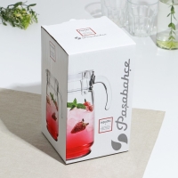 Кувшин стеклянный &laquo;Акватик&raquo;, 1650 мл, прозрачная акриловая крышка