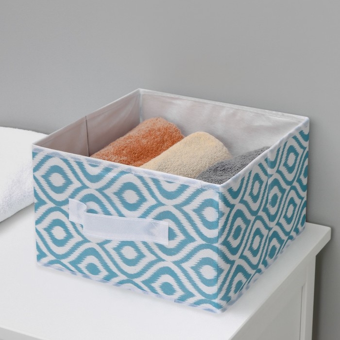 Короб для хранения Доляна &laquo;Лагуна&raquo;, 29&times;29&times;18 см, цвет бирюзовый