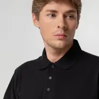 Рубашка поло мужская Spring 210 черная, размер XL