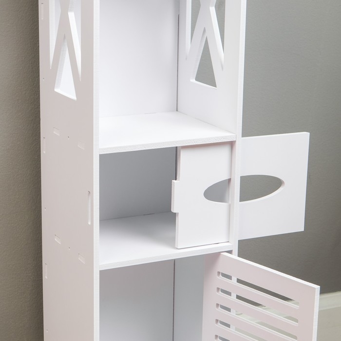 Пенал для ванной комнаты, напольный, 20 х 18 х 80 см, пластик