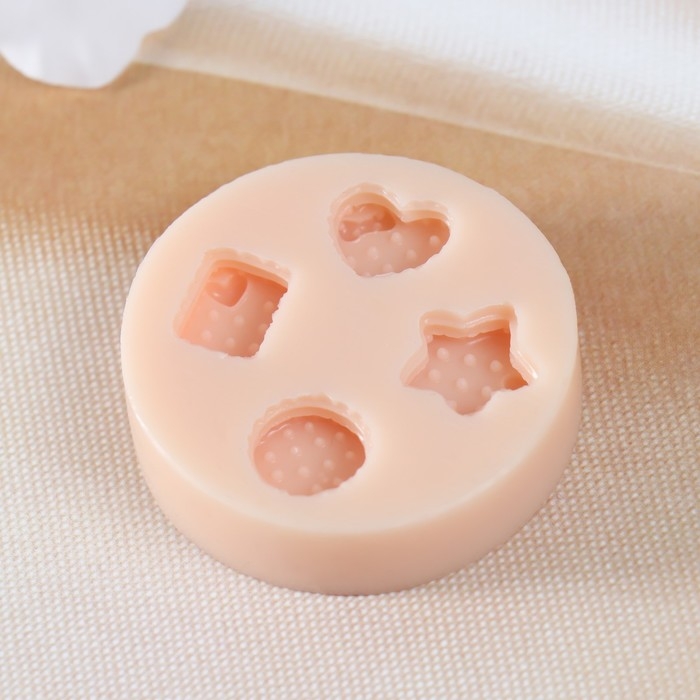 Молд силикон Молд силикон "Печеньки" 1,3х1х0,6 - 1,4х1,1х0,6 см