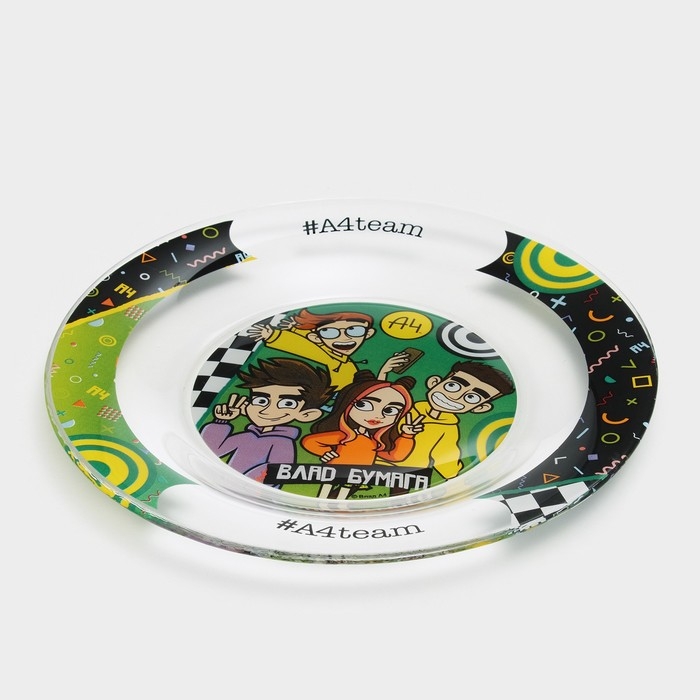 Тарелка стеклянная «Влад А4. Влад и компания», d=19.5 см Тарелка стеклянная «Влад А4. Влад и компания», d=19.5 см