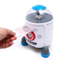 Копилка «Ракета», свет, звук, засасывает купюры, цвет белый Копилка «Ракета», свет, звук, засасывает купюры, цвет белый