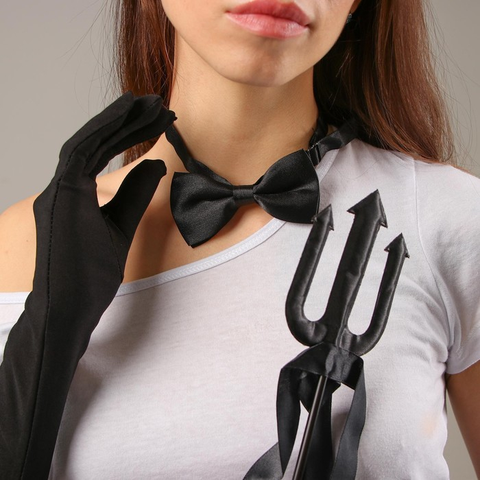 Карнавальный набор &laquo;Чертовски прекрасна&raquo;, ободок, трезубец, бабочка, перчатки