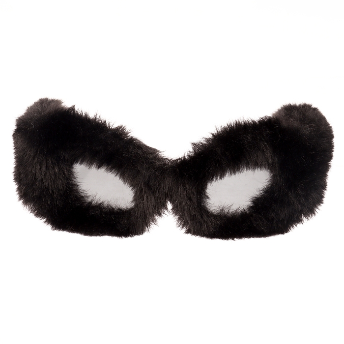 Карнавальные очки &laquo;Меховые&raquo;, цвет чёрный