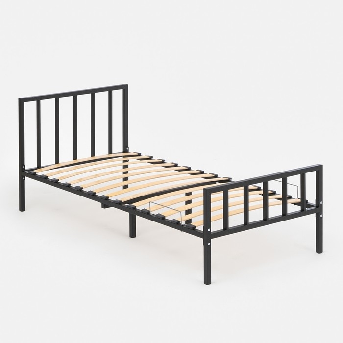 Кровать металлическая разборная с орт. Осн Венера  900х1900 чёрная