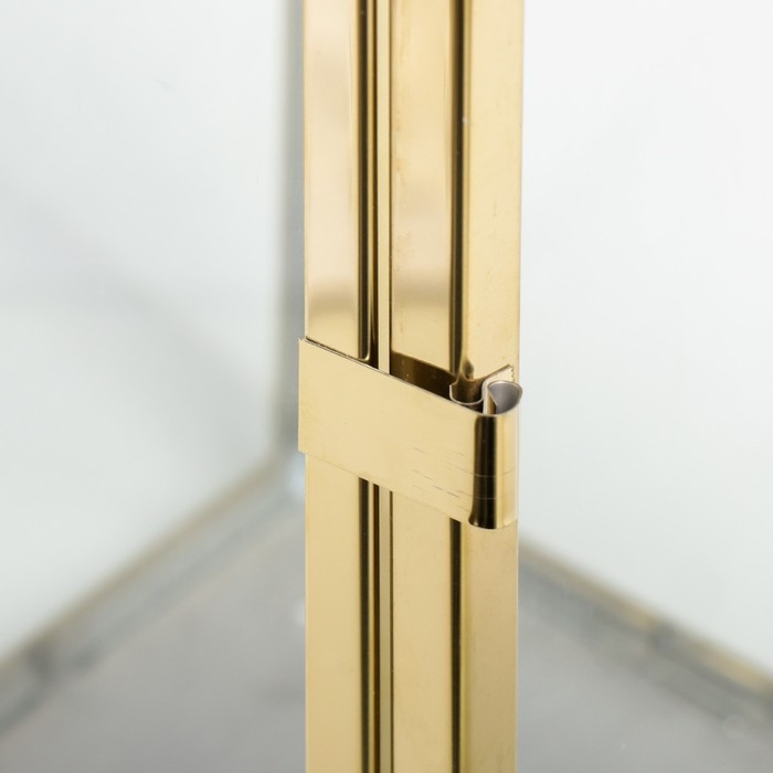 Подсвечник металл Подсвечник металл "Пирамида" набор 3 шт золото 22х11х53, 17х8,5х38, 12х8х23 см