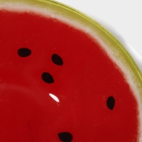 Салатник стеклянный Доляна &laquo;Сладкий арбуз&raquo;, 600 мл, 18,5&times;5 см, цвет красный