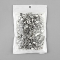 Нижний ограничитель для молнии, металлический, №8, 500 &plusmn; 15 шт, цвет серебряный